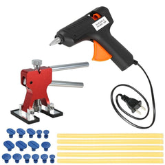 Car Paintless Dent Repair Tools Puller +15 Pcs Glue Tabs +110-240V 40W Hot Melt Gun w/ 5pcs Sticks