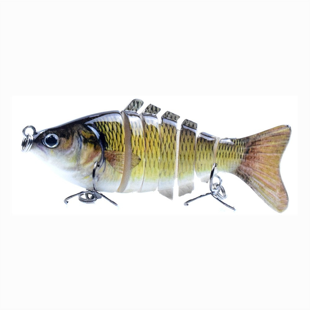 3.9in / 0.53oz Bionic Multi Jointed Hard Bait S Swimming Action Fishing Lure 7 Segment Sinking Fishing Lure VIB Bait Crankbait 3D Eyes Lifelike Artificial Fishing Lures Hook with Treble Hooks Tackle