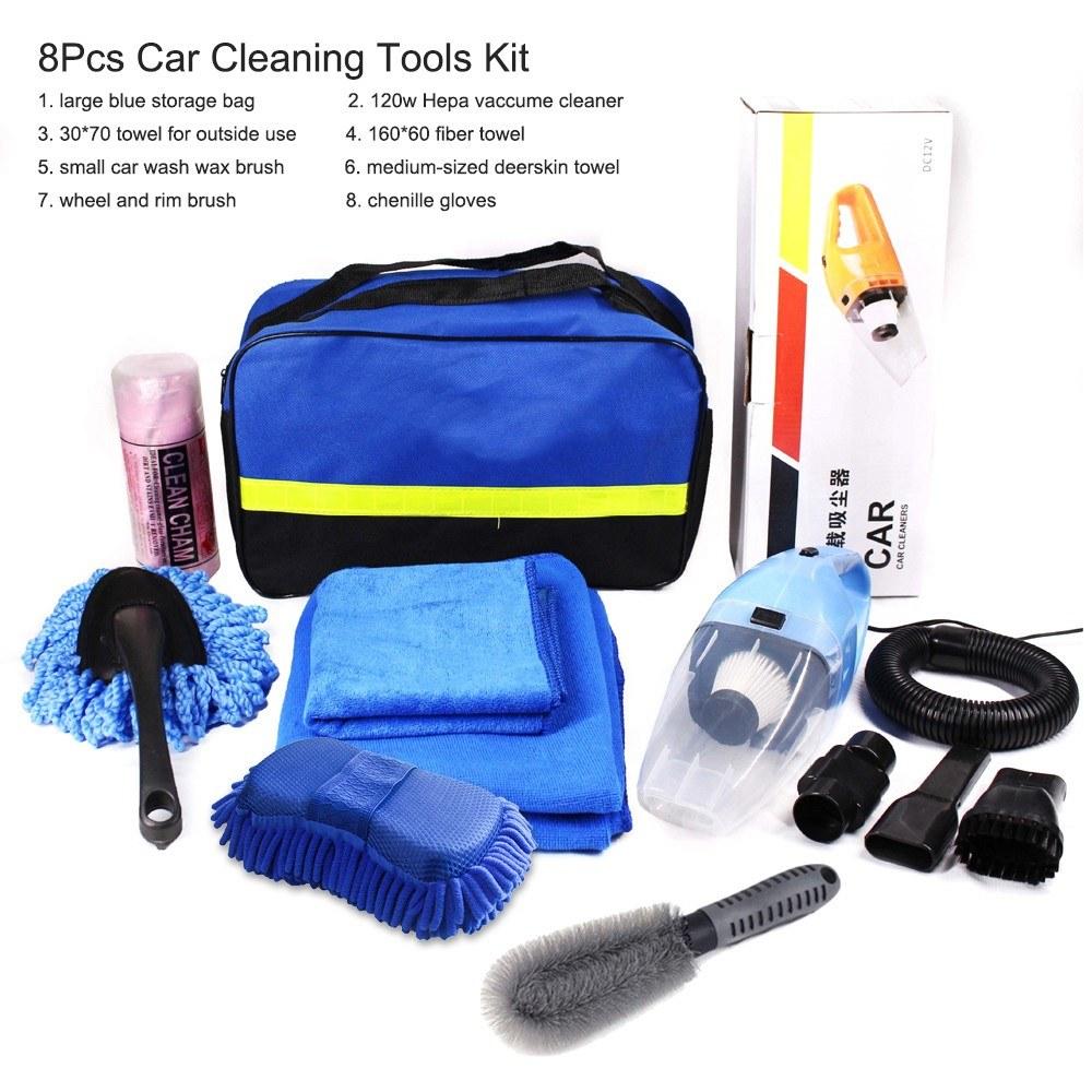 Car Cleaning Tools Kit, Wash Kit for Detailing Interiors Premium Fiber Cloth 10Pcs