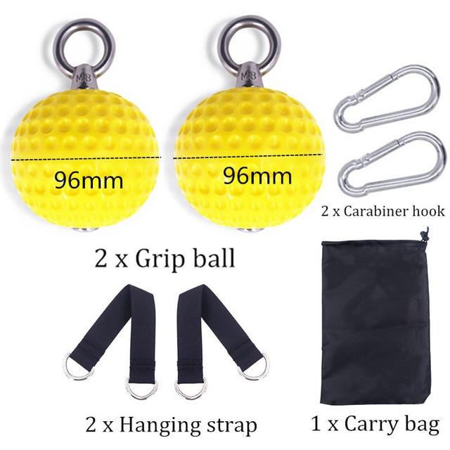 Pull Up Cannonball Grips for Finger Trainer Strength Training Army Muscles Barbells Gym Hand Exerciser