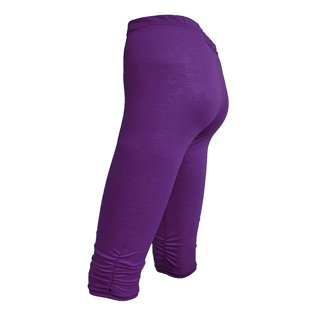 Fashion Calf-Length Stretchy Tummy Control Butt Women's Capri Pants