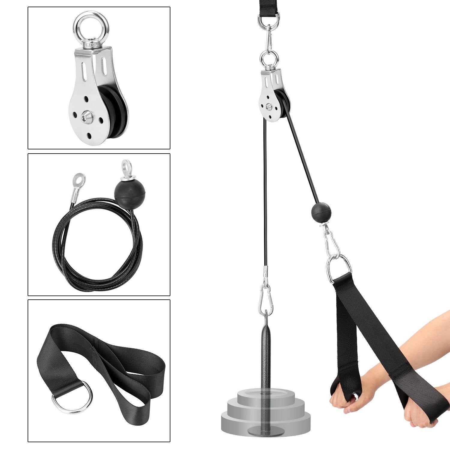 Fitness DIY Pulley Cable Machine Attachment System Loading Pin Lifting