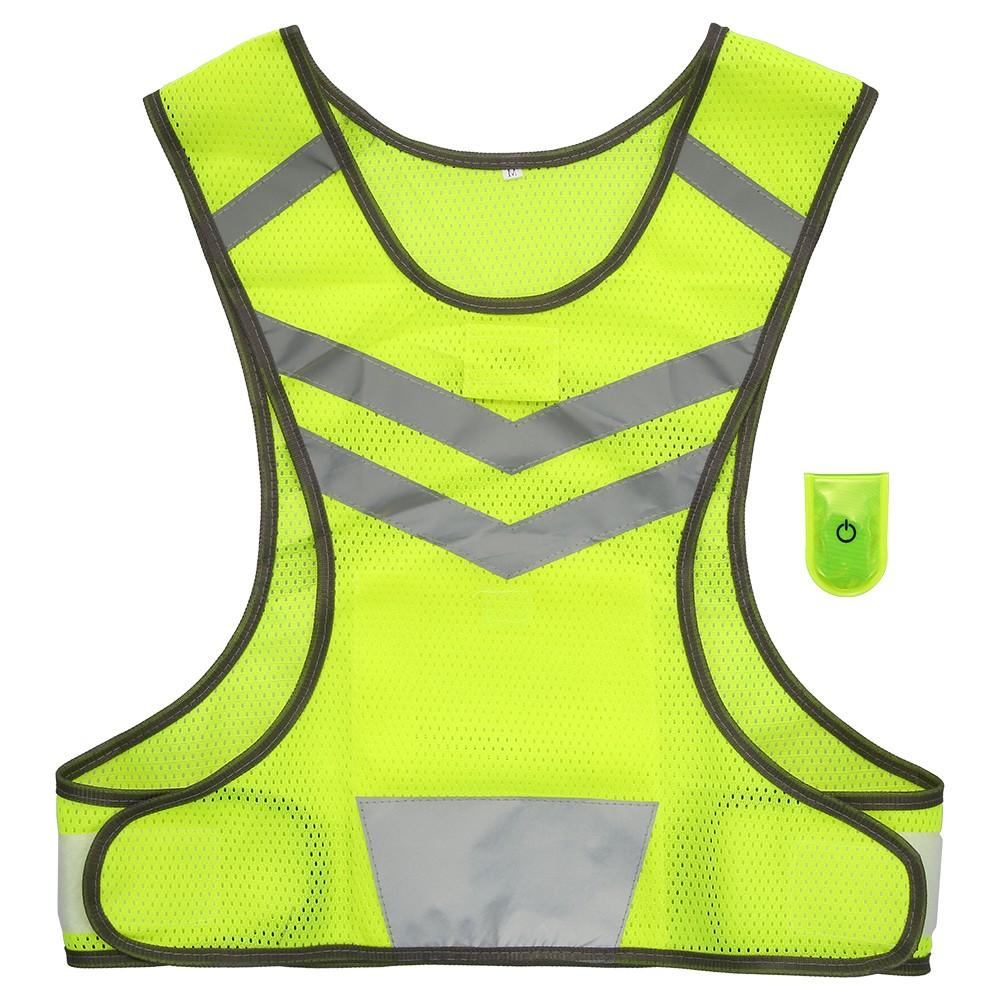 Outdoor Sports Running Reflective Vest Adjustable Lightweight Mesh Safety Gear