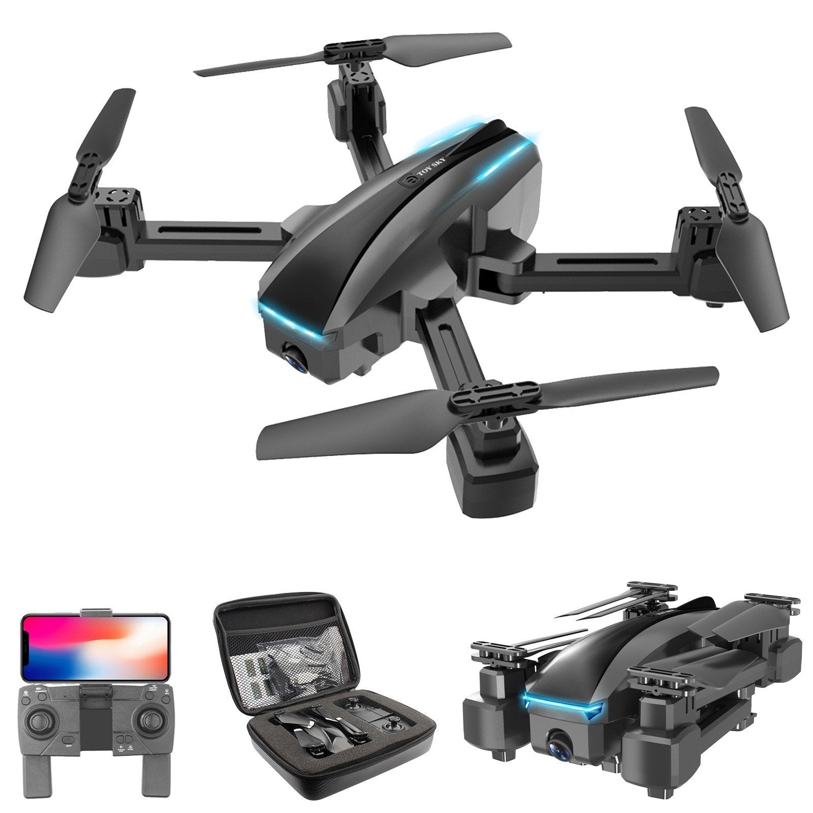 WIFI FPV 4K Camera RC Drone Dual Gesture Photo/video Optical Flow Positioning Headless Mode Quadcopter