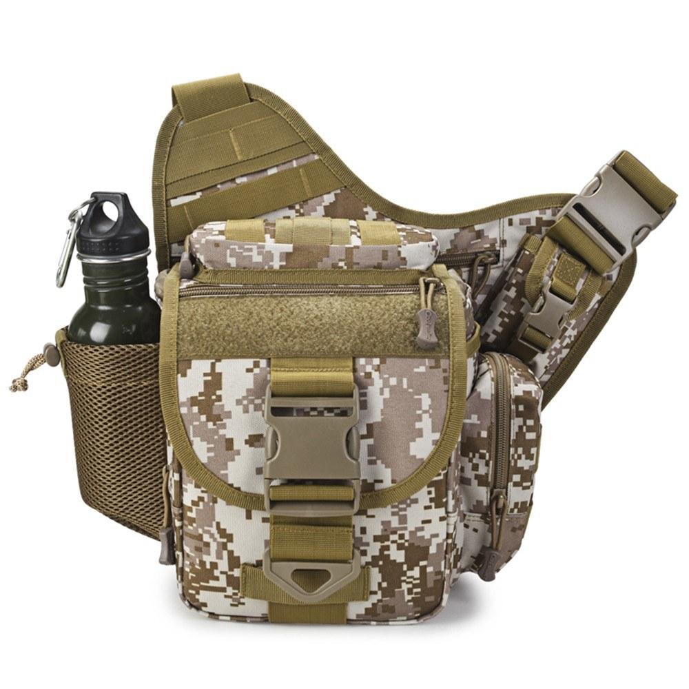 Outdoor Saddle Bag SLR Camera Multi-functional Single Shoulder Water-resistant Backpack Camouflage