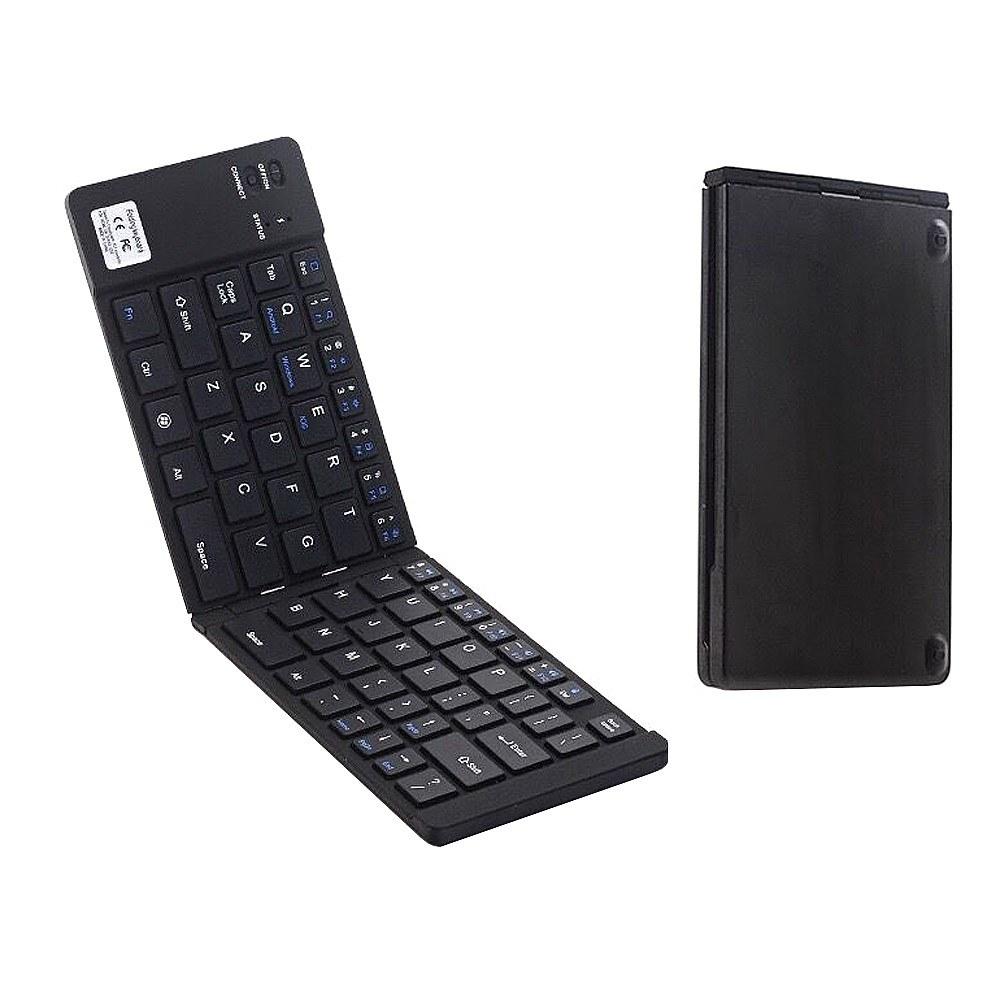 Mini Portable Wireless Keyboard 66 Keys Folding with Stand for Phone/Tablet/Laptop