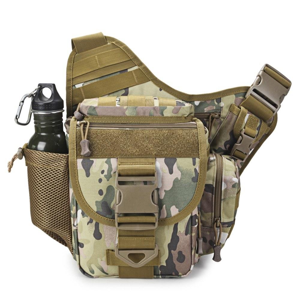 Outdoor Saddle Bag SLR Camera Multi-functional Single Shoulder Water-resistant Backpack Camouflage