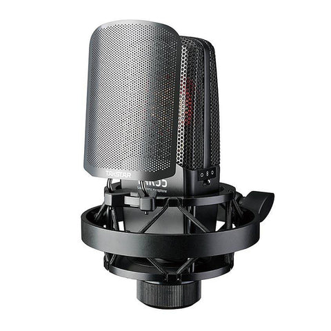 Recording Microphone 3 Pickup Patterns with Shock Mount and Windscreen
