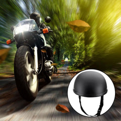 Motorcycle Half Open Face Helmet Matt Black Protection Shell for Scooter Bike