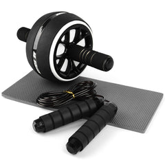 Abdominal Roller with Knee Pad Adjustable Jump Rope for Home Office Gym Fitness Workout Exercise
