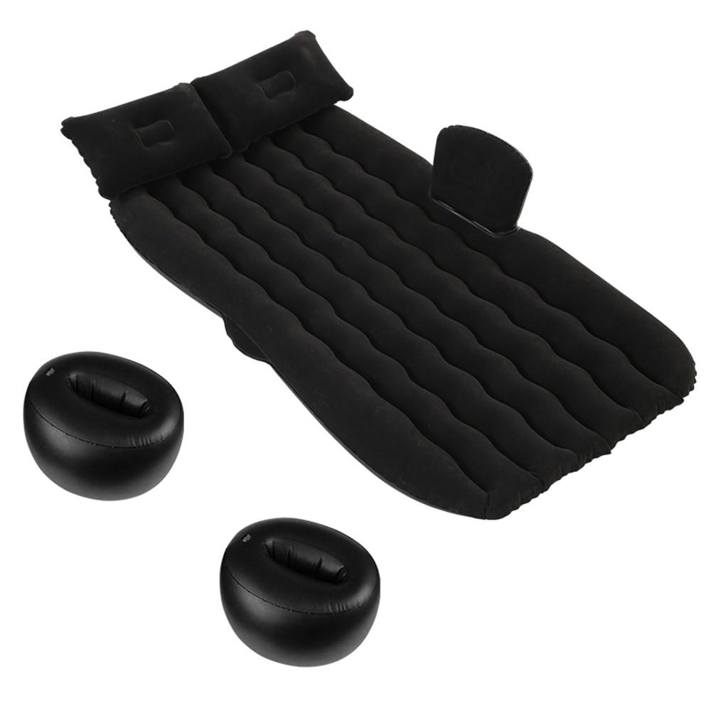 Wave Round Pier Air Bed Car Travel Inflatable Mattress Sleeping Camping Cushion with 2 Pillows