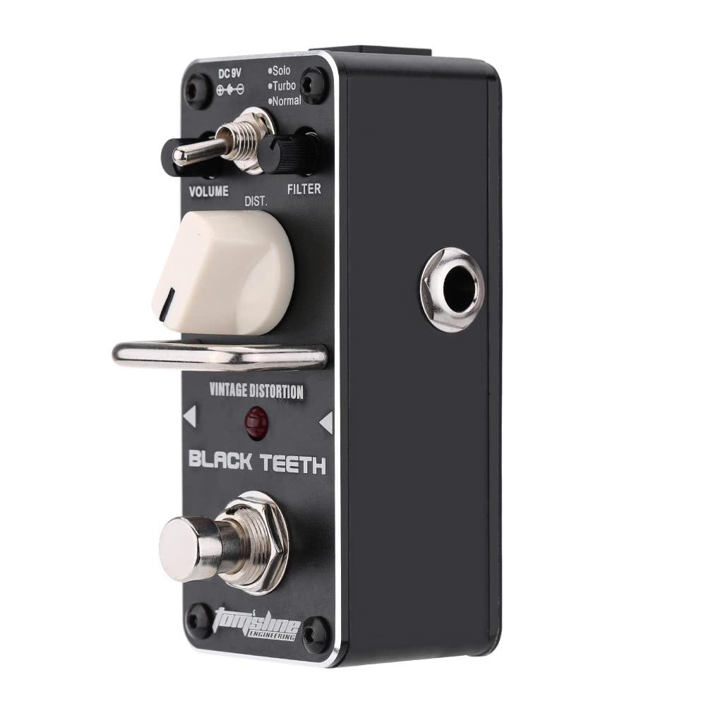 Black Teeth Vintage Distortion Electric Guitar Effect Pedal Mini Single with True Bypass