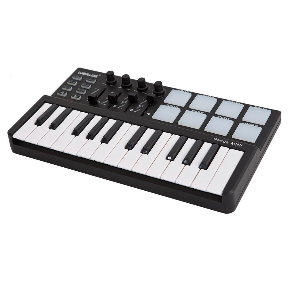 25-Key USB Keyboard and Drum Pad MIDI Controller