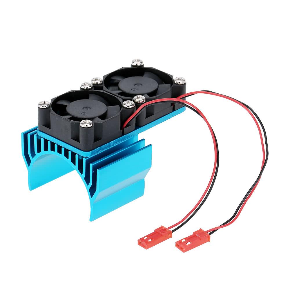 7019 Motor Heat Sink With Two Cooling Fans for 1/10 HSP RC Car 540/550 3650