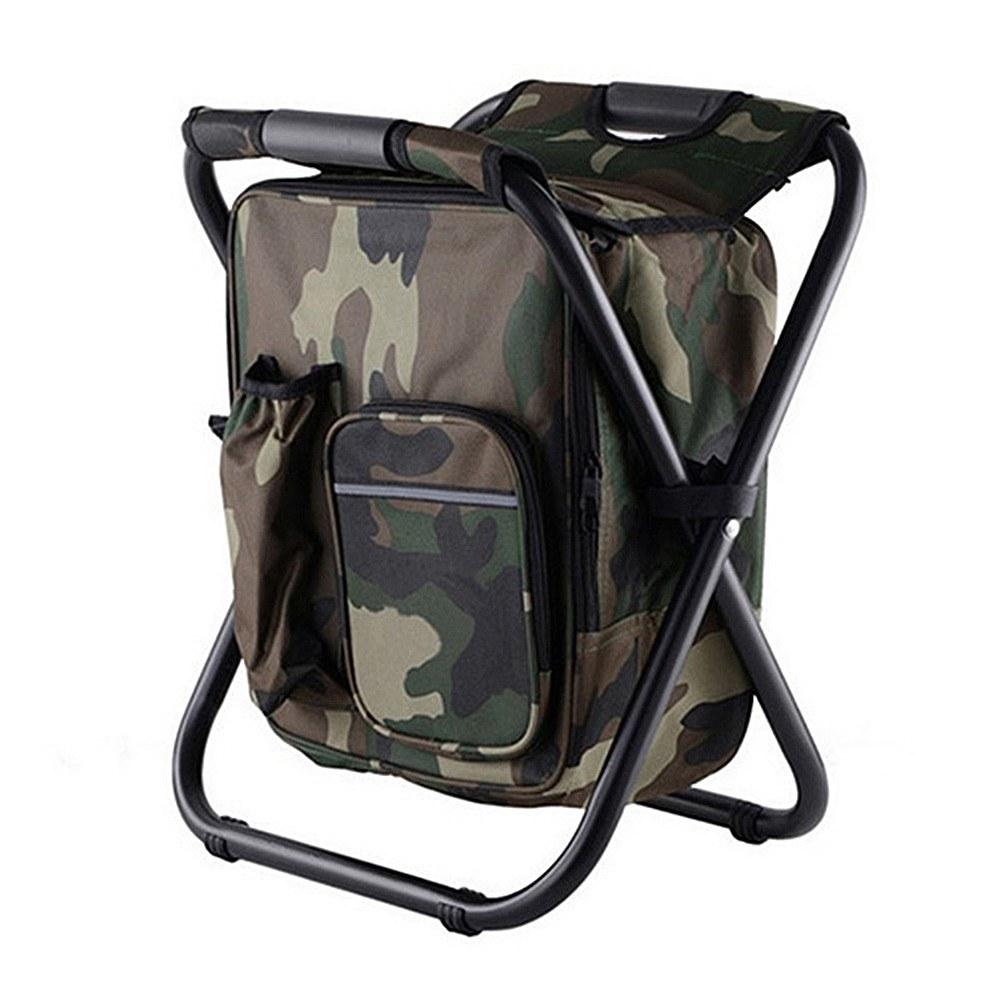 Outdoor Folding Stool Portable Backpack Chair