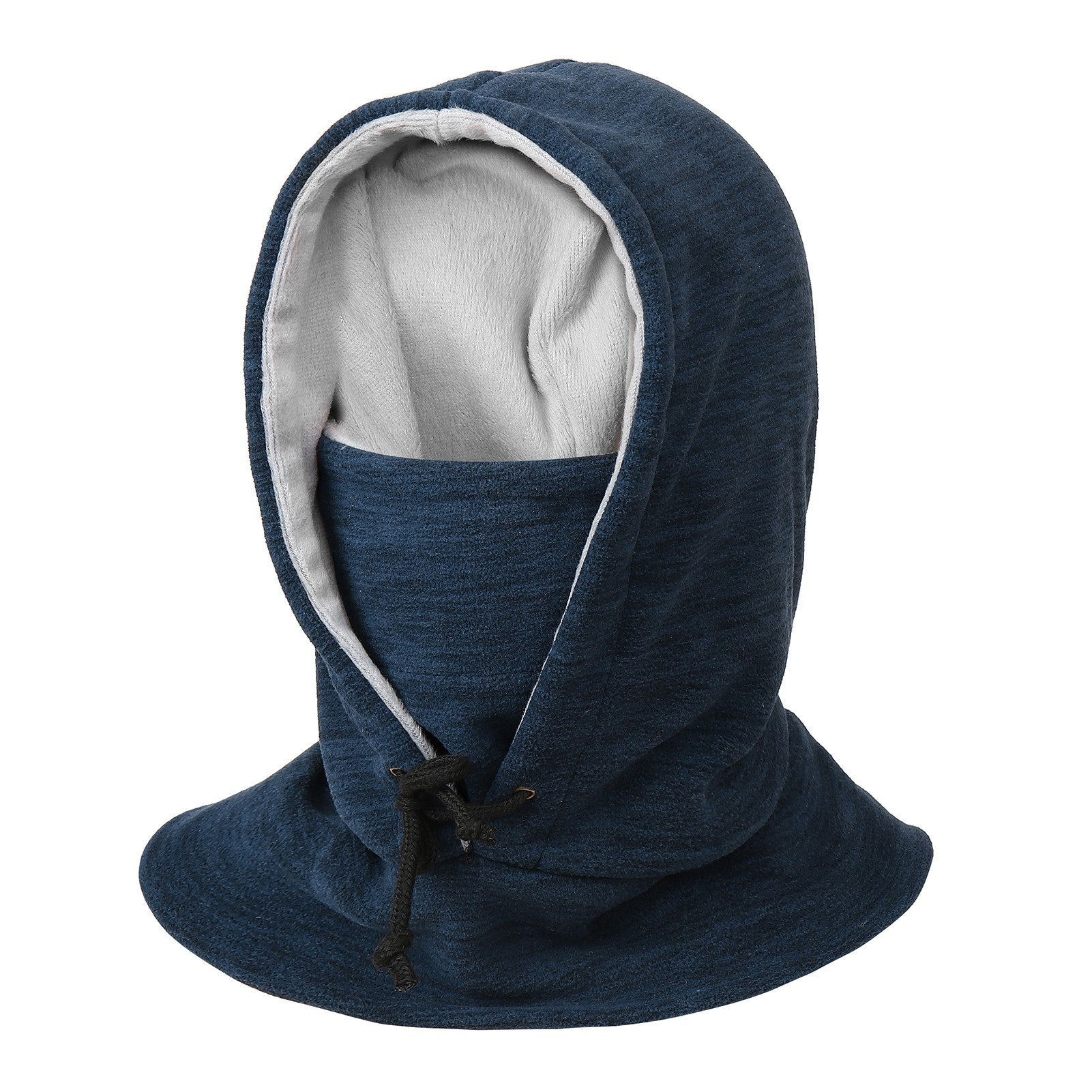 Winter Balaclava Warm Windproof Fleece Lining Drawstring Neck Gaiter Outdoors Hat
