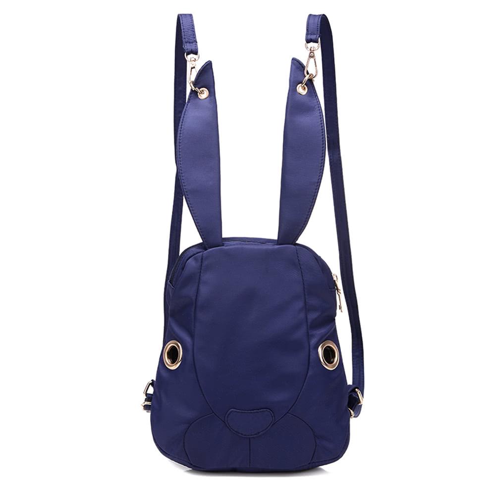 Women Nylon Backpack Waterproof Cartoon Rabbit Pockets Zipper Casual Cool Shoulder Bag