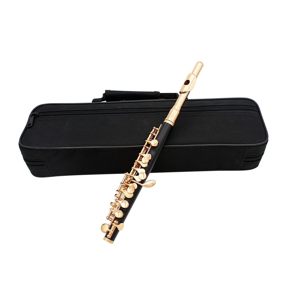 Half-size Flute Cupronickel Silver Plated C Key Tone with Cork Grease Polish Cloth Cleaning Stick Padded Box Case Screwdriver