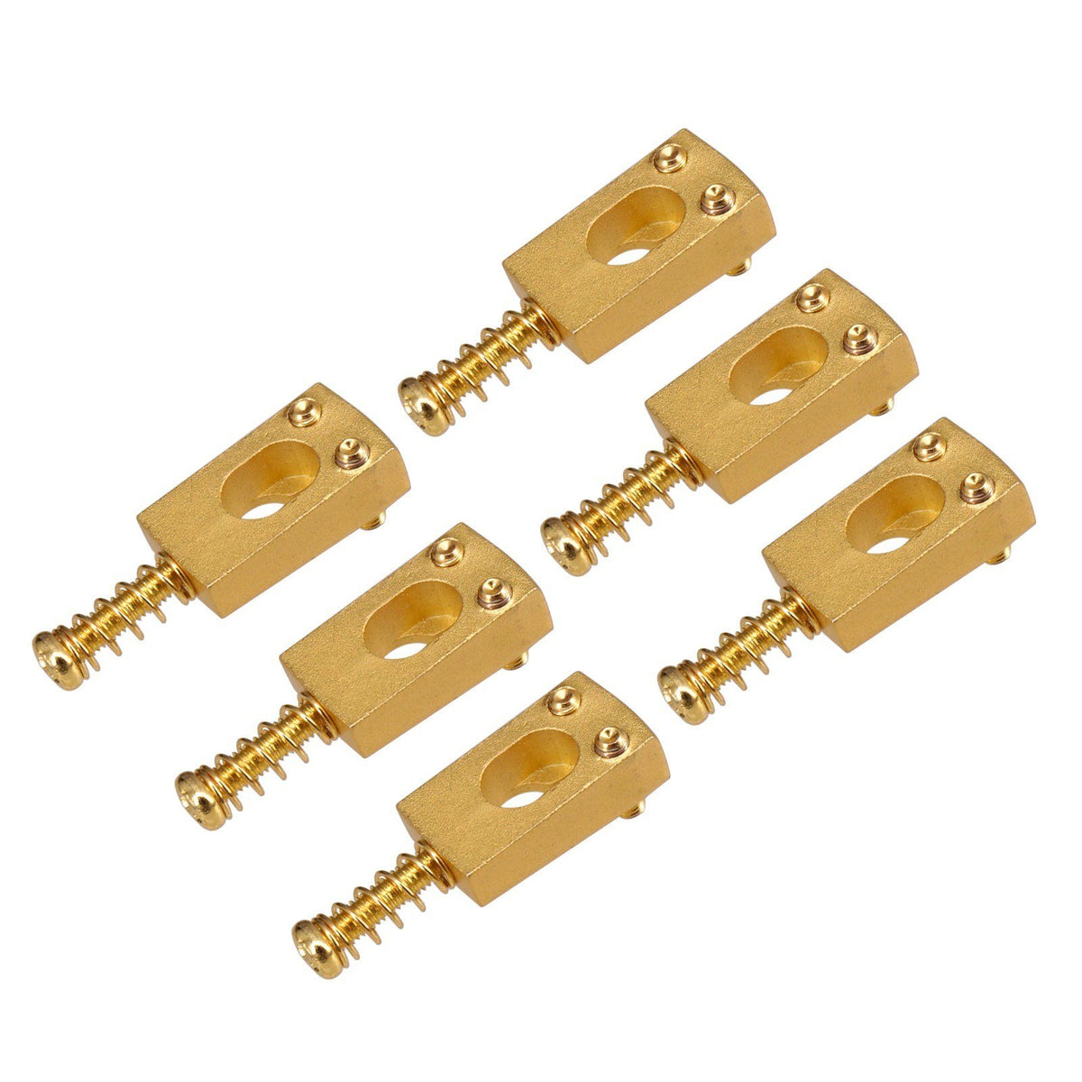 6pcs Vintage Brass Guitar Bridge String Saddles Electric Guitars Accessories