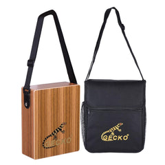 Portable Traveling Cajon Box Drum Hand Zebra Wood Persussion Instrument with Strap Carrying Bag