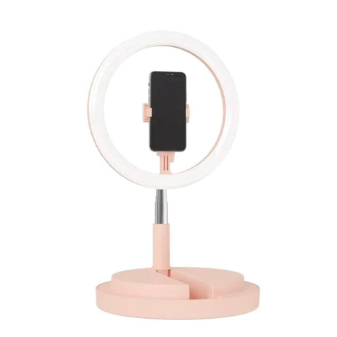 10'' LED Light Phone Holder Stand for Live Stream Makeup YouTube Video Self-Portrait Shooting