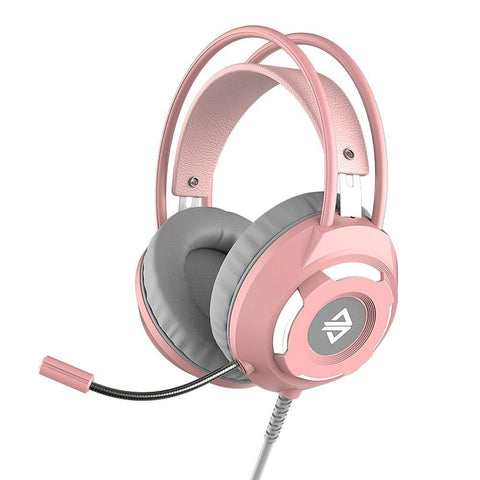 USB Wired Headset 3.5mm Stereo Gaming Noise Cancelling Headphone with Mic 50mm Driver Unit