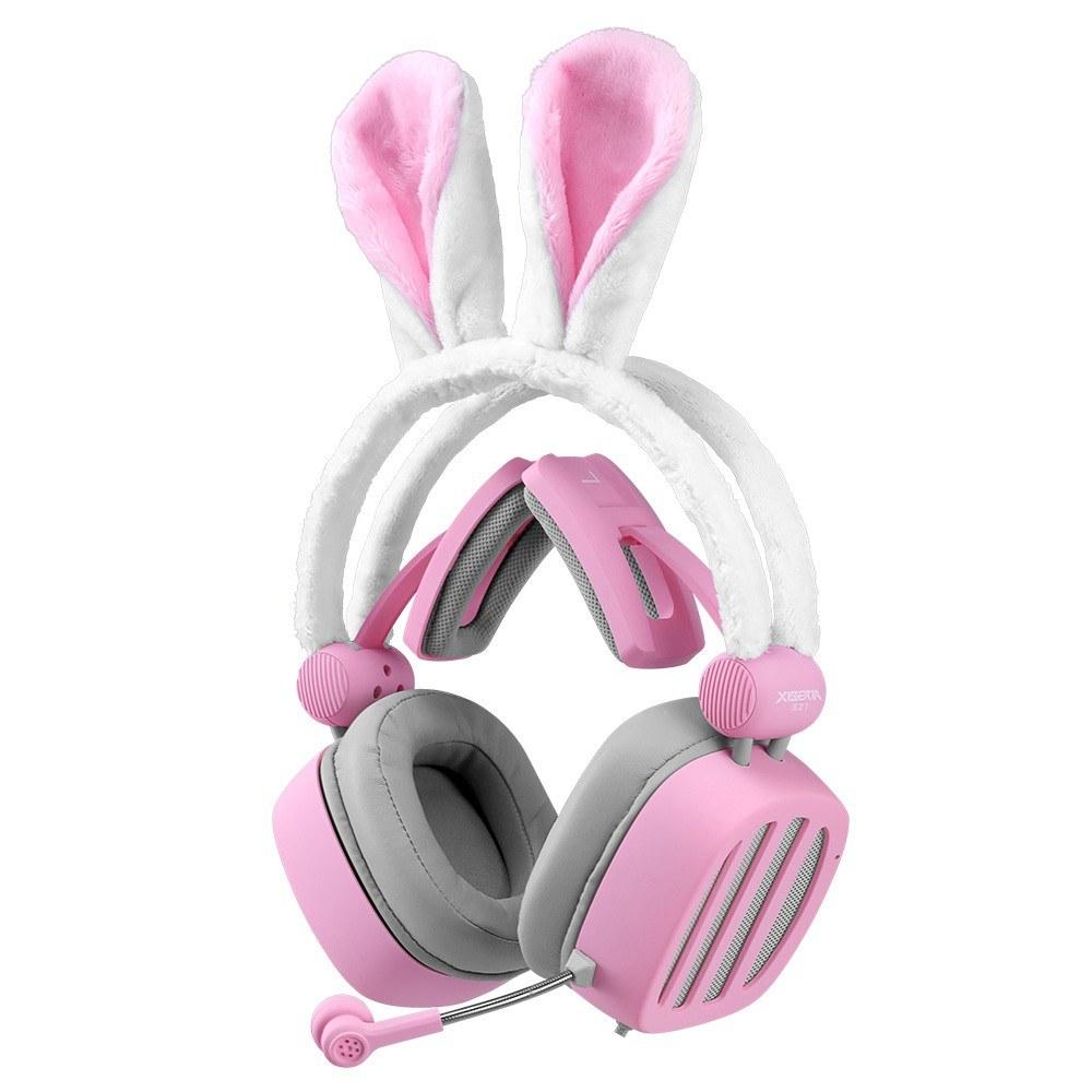 Rabbit Ears Headset 3.5mm Gaming Passive Noise Cancelling 7.1 Virtual Channel Live