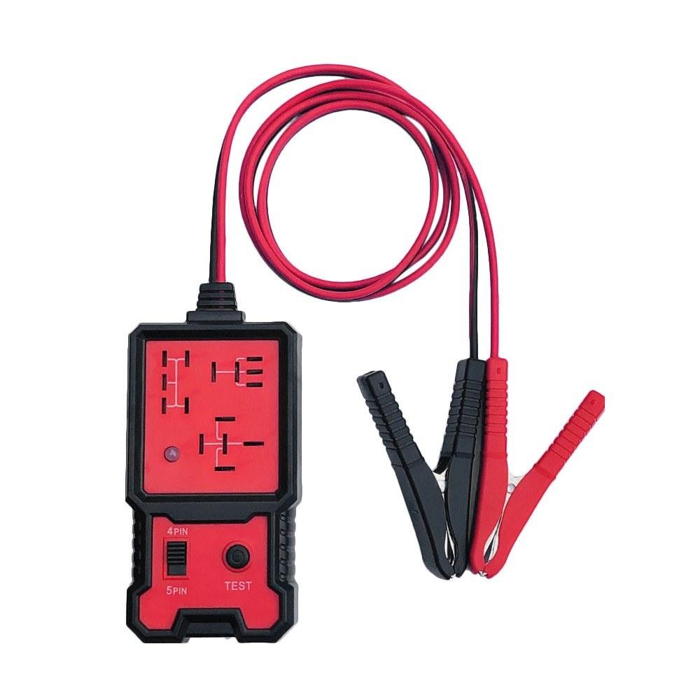 Car Battery Checker Electronic Relay Tester with Clips Auto Diagnostic Tool 12V