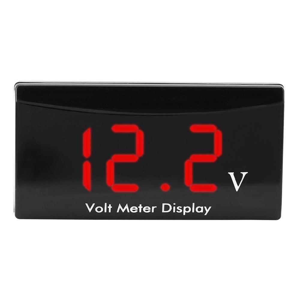 Digital LED Display Panel Meter Voltmeter Car Motorcycle Voltage Gauge for Vehicle 12V