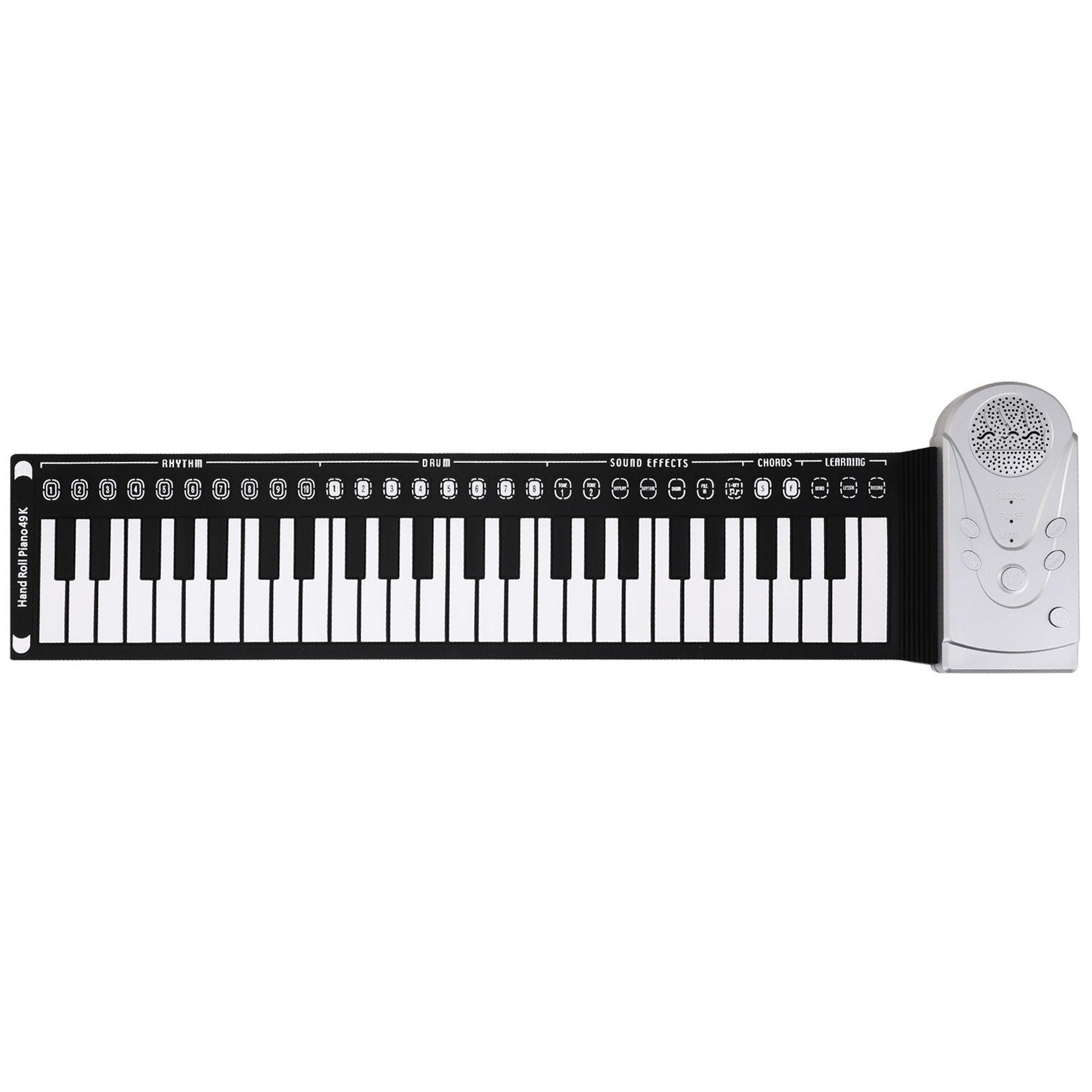 49 Keys Roll Up Piano Soft Flexible Silicone Foldable Electronic Keyboard for Children Student Musical Instrument