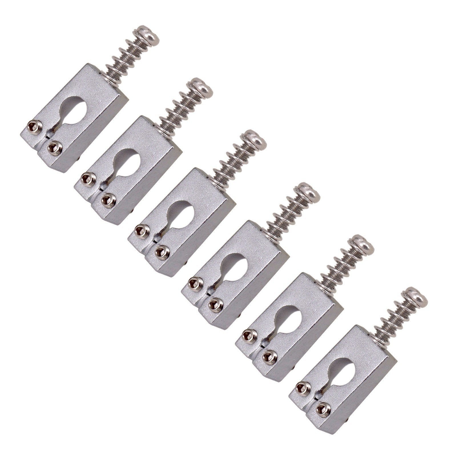 6pcs Vintage Brass Guitar Bridge String Saddles Electric Guitars Accessories