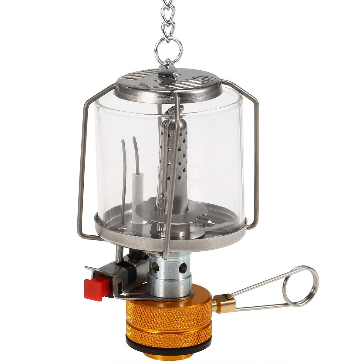 Outdoor Portable Camping Gas Lantern Piezo Ignition Mini Gas Tent Lamp Light