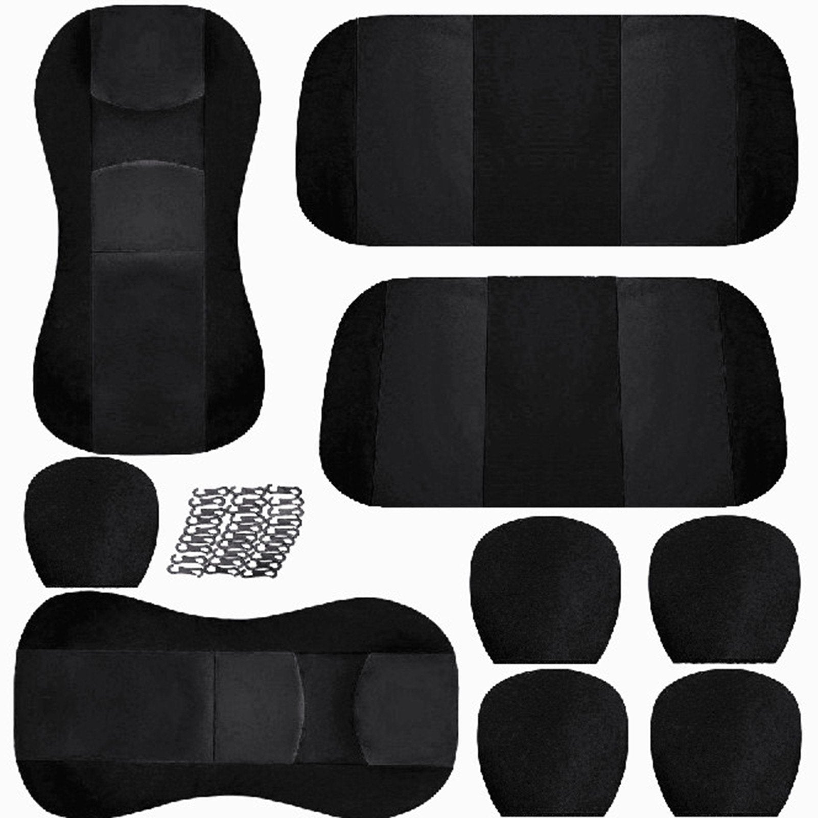 Universal Car Seat Cover Auto Interior Decoration Protectors Full Surround Headrest and Pad Backrest