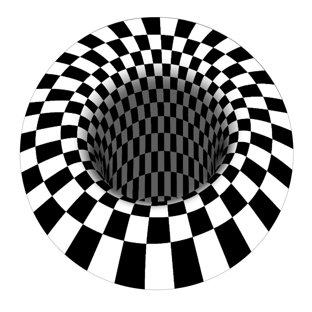 3D Space Round Carpet Checkered Vortex