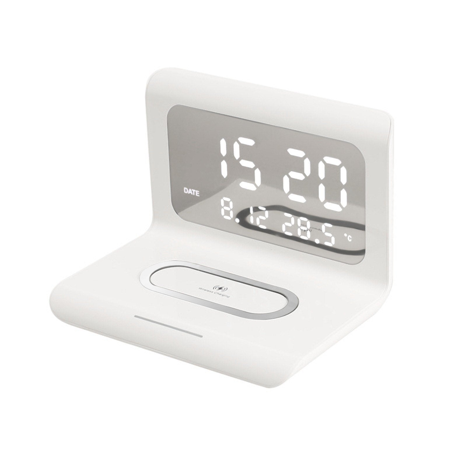 10W Wireless Charger Pad and Alarm Clock Thermometer