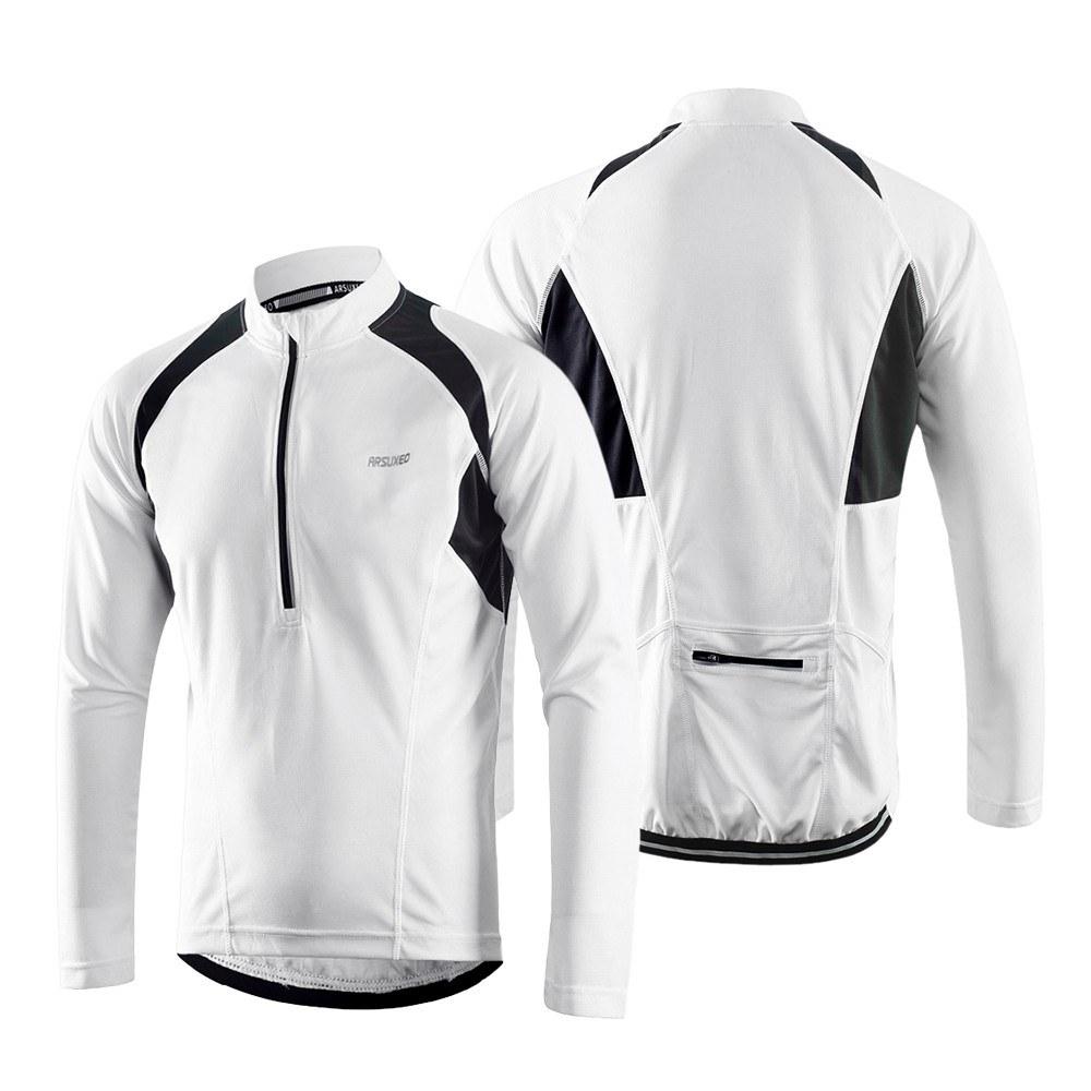 Men's Long Sleeve Cycling Jersey Lightweight Breathable Quick Dry