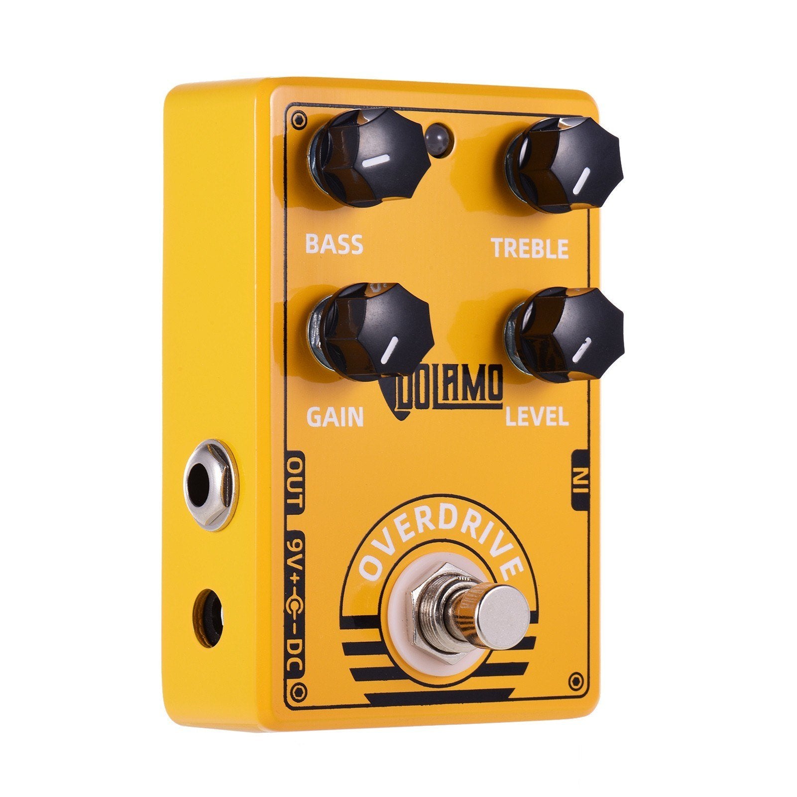Overdrive Guitar Effect Pedal with Bass Treble Gain Level Controls and True Bypass Design