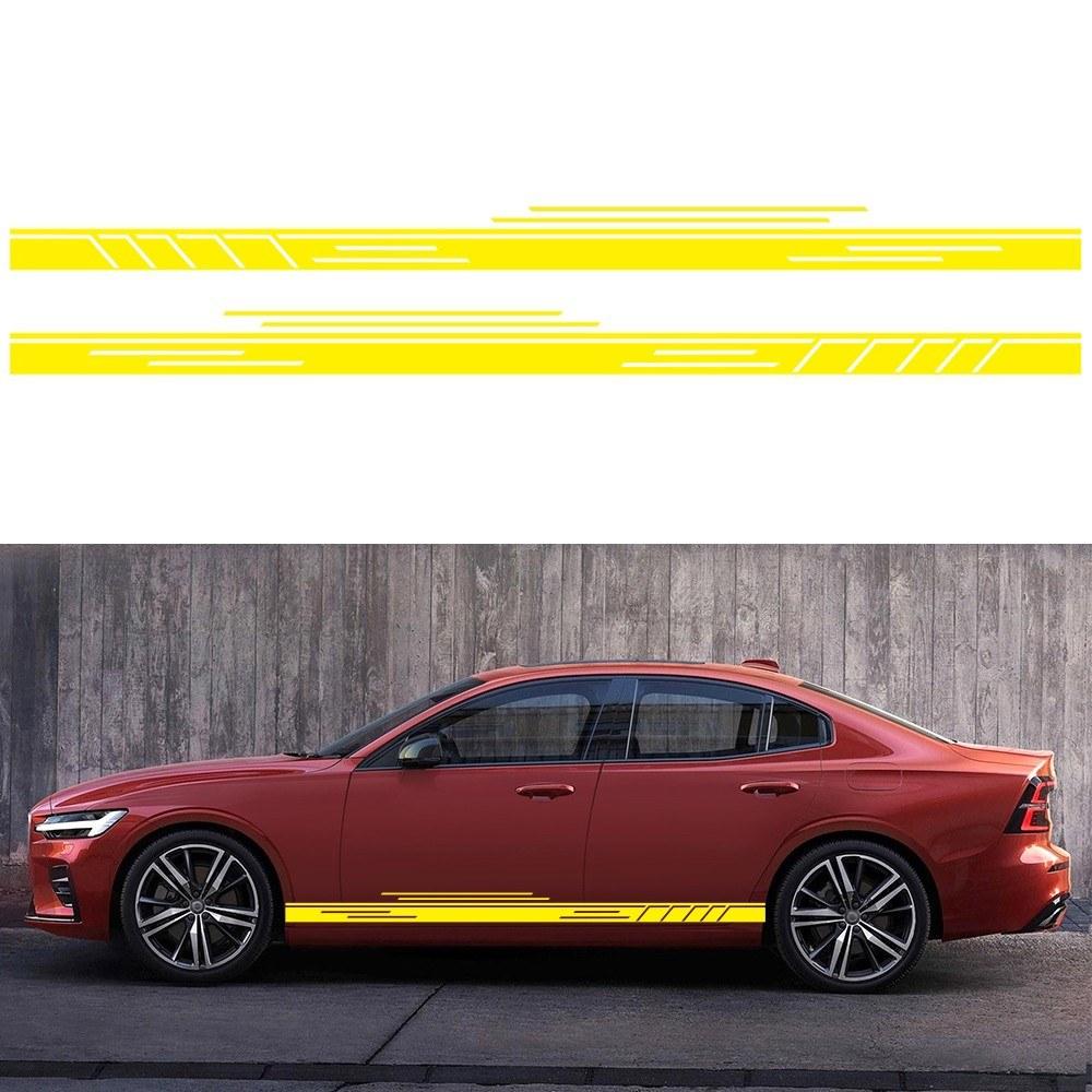 Car Sticker Side Door Stripes Racing Decal Auto Body Decor 1Pair